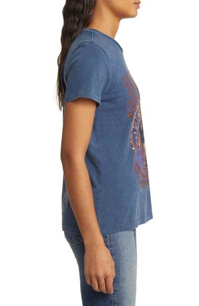 Shop Lucky Brand Janis Classic Crewneck Graphic T-shirt In Dress Blues