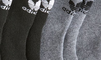 Shop Adidas Originals Assorted 6-pack Trefoil No-show Socks In Grey