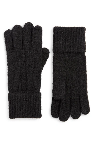 Shop Treasure & Bond Cable Knit Gloves In Black