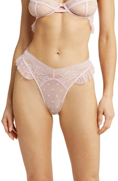 Shop Honeydew Intimates Flora Lace Thong In Precious