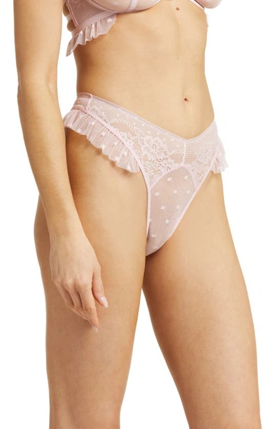 Shop Honeydew Intimates Flora Lace Thong In Precious