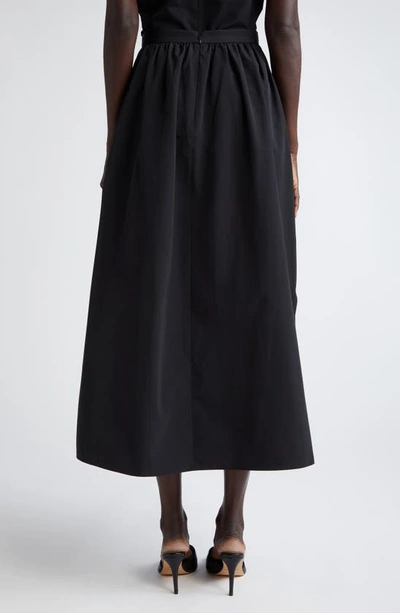 Shop Akris Punto Techno Taffeta Midi Skirt In Black