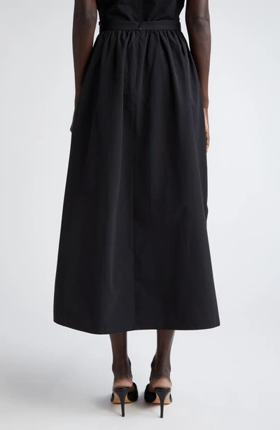 Akris Punto Techno Taffeta Midi Skirt In Black