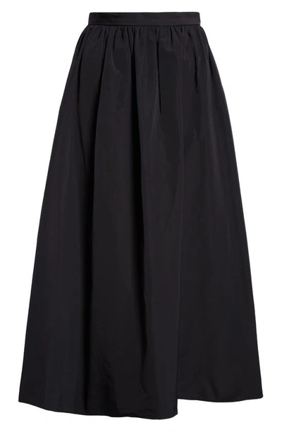 Shop Akris Punto Techno Taffeta Midi Skirt In Black