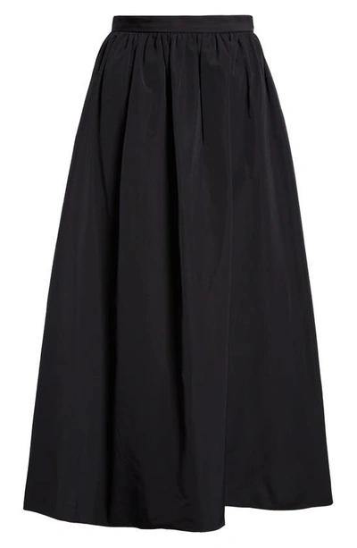 Akris Punto Techno Taffeta Midi Skirt In Black