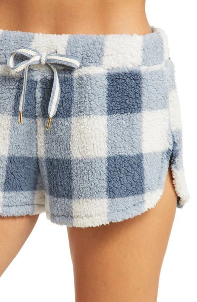 Shop Honeydew Intimates Cozy Night Fleece Short Pajamas In Peppermint Check