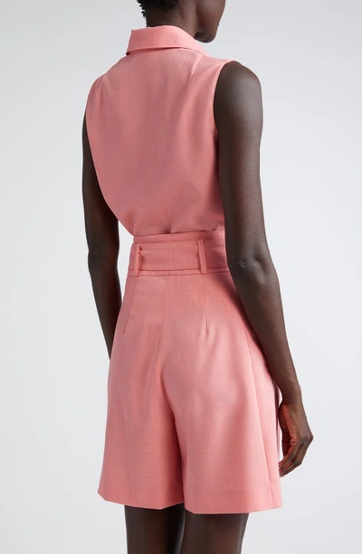 Akris Punto Lightweight Techno Crepe Blouse In Flamingo