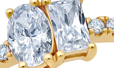 Crislu Cubic Zirconia Ring In Yellow Gold