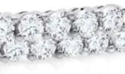 Shop Crislu Cubic Zirconia Regal Flex Bangle Bracelet In Silver