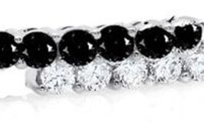 Shop Crislu Cubic Zirconia Regal Flex Bangle Bracelet In Black Silver