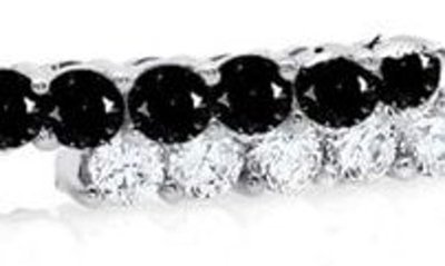 Crislu Cubic Zirconia Regal Flex Bangle Bracelet In Black Silver