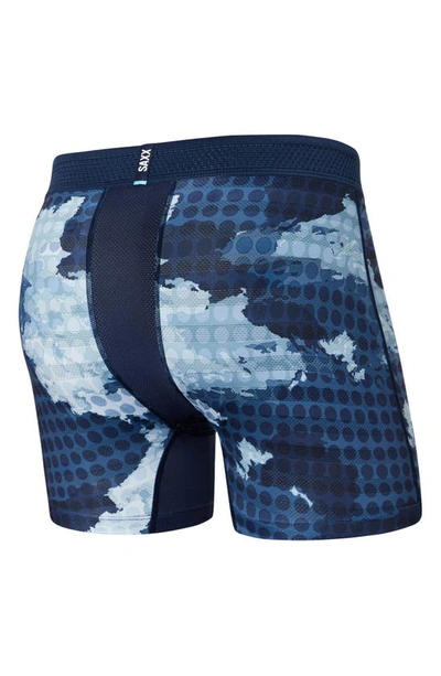 Shop Saxx Droptemp™ Cooling Mesh Relaxed Fit Boxer Briefs In Cloud Drop Camo- Navy