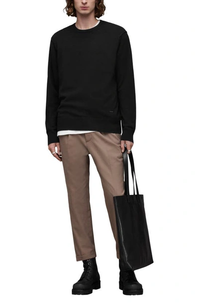 Shop Allsaints Finn Cashmere & Wool Crewneck Sweater In Black