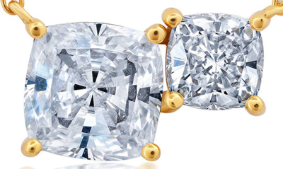 Crislu Cushion Cut Cubic Zirconia Pedant Necklace