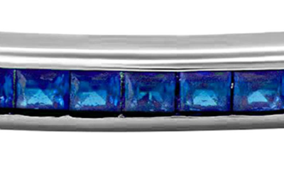 Shop Crislu Cubic Zirconia Cuff Bracelet In Sapphire
