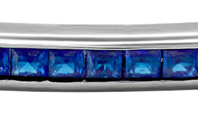 Crislu Cubic Zirconia Cuff Bracelet In Sapphire