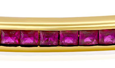 Shop Crislu Cubic Zirconia Cuff Bracelet In Ruby