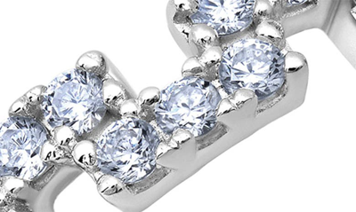 Crislu Cubic Zirconia Regal Eternity Band Ring In Silver