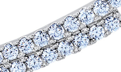 Crislu Cubic Zirconia Regal Long Bar Necklace In Silver