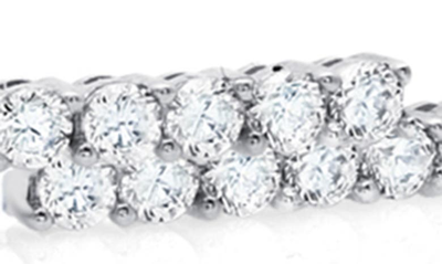Crislu Cubic Zirconia Regal Flex Bangle Bracelet In Metallic
