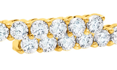 Crislu Cubic Zirconia Regal Flex Bangle Bracelet In Gold
