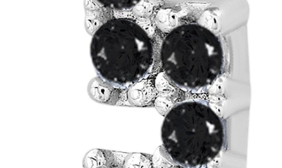 Shop Crislu Medium Cubic Zirconia Regal Inside Out Hoop Earrings In Black