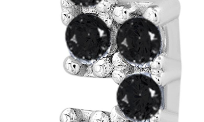 Crislu Medium Cubic Zirconia Regal Inside Out Hoop Earrings In Black