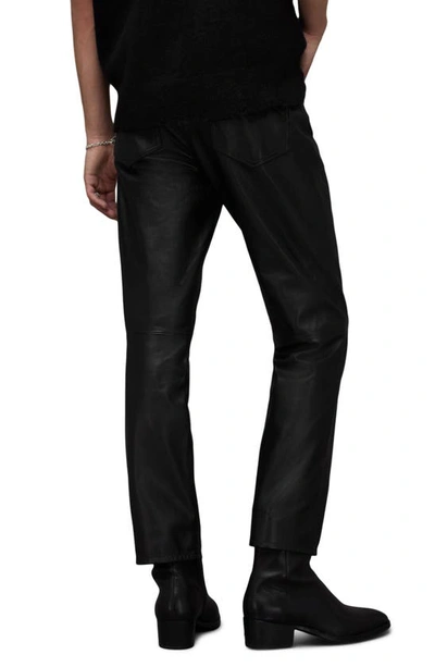 Shop Allsaints Lynch Leather Pants In Black