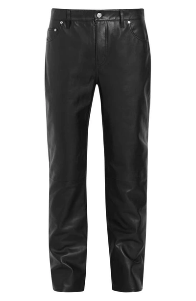 Shop Allsaints Lynch Leather Pants In Black