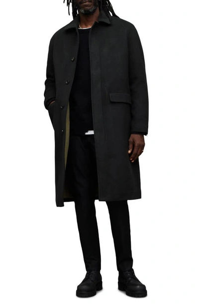 Shop Allsaints Somnus Longline Coat In Black