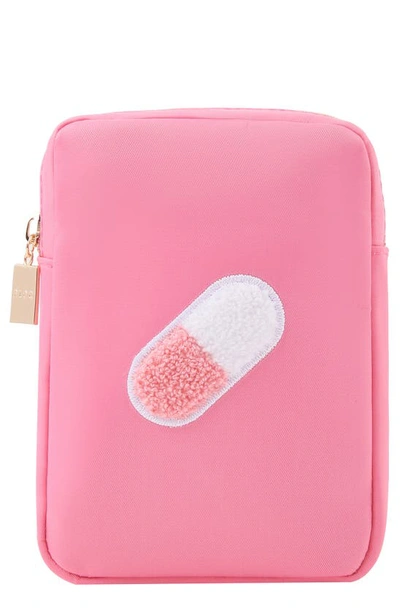 Shop Bloc Bags Mini Pill Cosmetics Bag In Bubblegum Pink