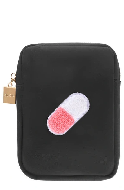 Shop Bloc Bags Mini Pill Cosmetics Bag In Black