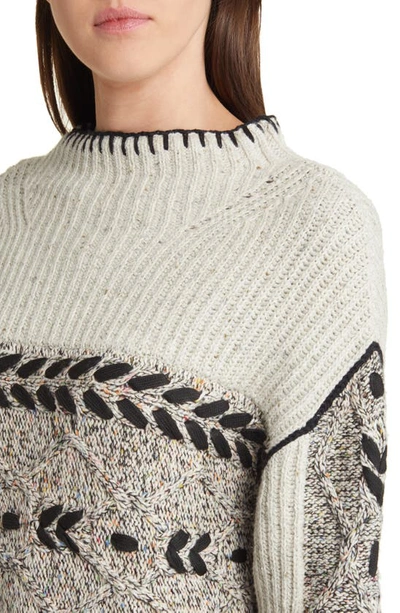 Shop Rails Raini Laced Accent Sweater In Heather Cables