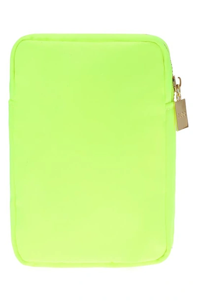 Shop Bloc Bags Mini Lightening Bolt Cosmetics Bag In Neon Yellow