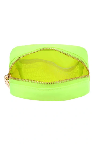 Shop Bloc Bags Mini Lightening Bolt Cosmetics Bag In Neon Yellow