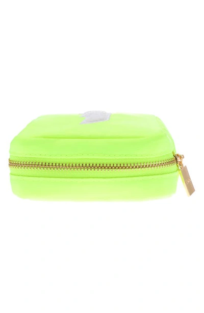 Bloc Bags Mini Lightening Bolt Cosmetics Bag In Neon Yellow
