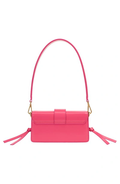 Shop Brandon Blackwood Mid Nia Leather Crossbody Bag In Hot Pink