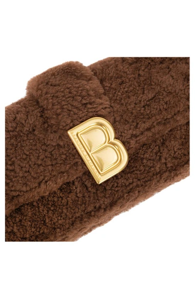 Shop Brandon Blackwood Nia Genuine Shearling Crossbody Bag In Brown Multi