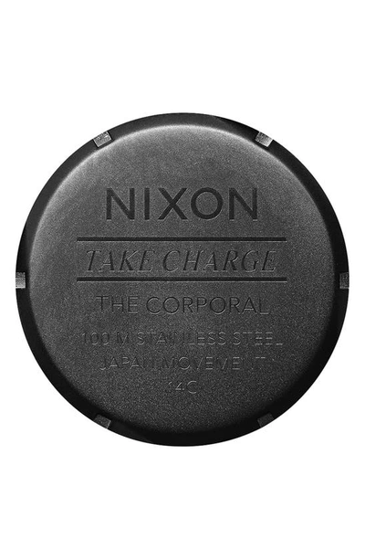 Nixon Men's Corporal Stainless Steel Bracelet Watch 48mm A346 In All Black