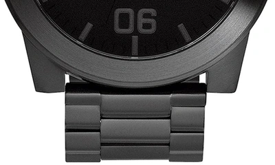 Nixon Men's Corporal Stainless Steel Bracelet Watch 48mm A346 In All Black
