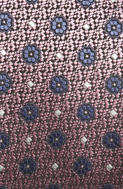 Shop Canali Medallion Silk Tie In Pink