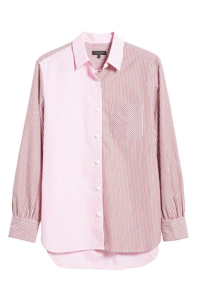 Shop Rag & Bone Maxine Multistripe Shirt In Pink Multi