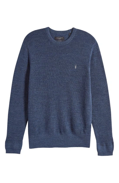 Shop Allsaints Ivar Slim Fit Crewneck Merino Wool Sweater In Solar Blue Marl