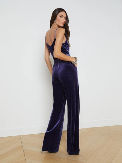 Shop L Agence Justice Jumpsuit In Midnight