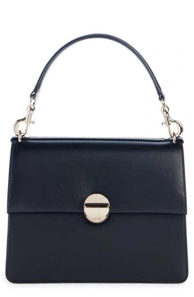 Shop Chloé Penelope Structured Leather Shoulder Bag In Black 001