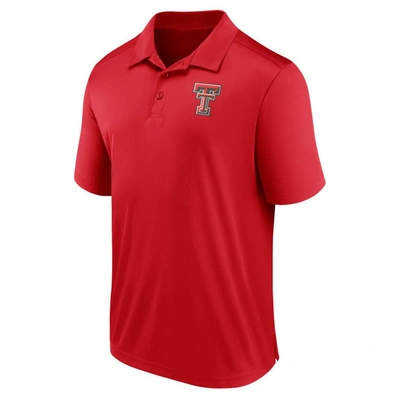 Shop Fanatics Branded Red Texas Tech Red Raiders Left Side Block Polo