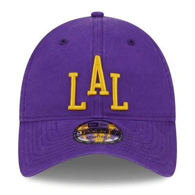 Shop New Era Purple Los Angeles Lakers 2023/24 City Edition 9twenty Adjustable Hat