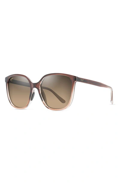 Maui Jim Good Fun 57mm Polarizedplus2® Butterfly Sunglasses In Brown