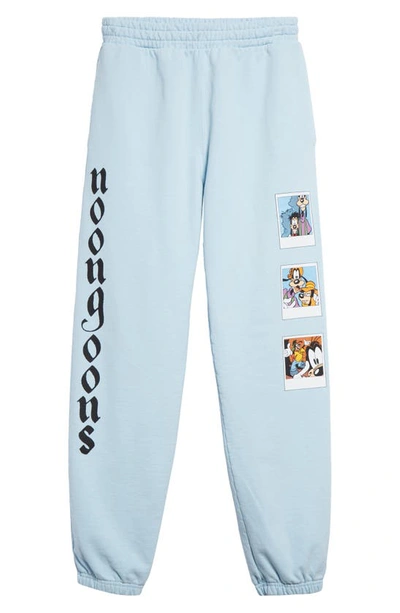 Shop Noon Goons X Disney Vacation Cotton Fleece Sweatpants In Baby Blue