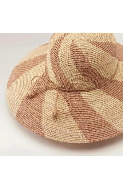 Shop Helen Kaminski Bonbon Stripe Sun Hat In Alabaster/barley
